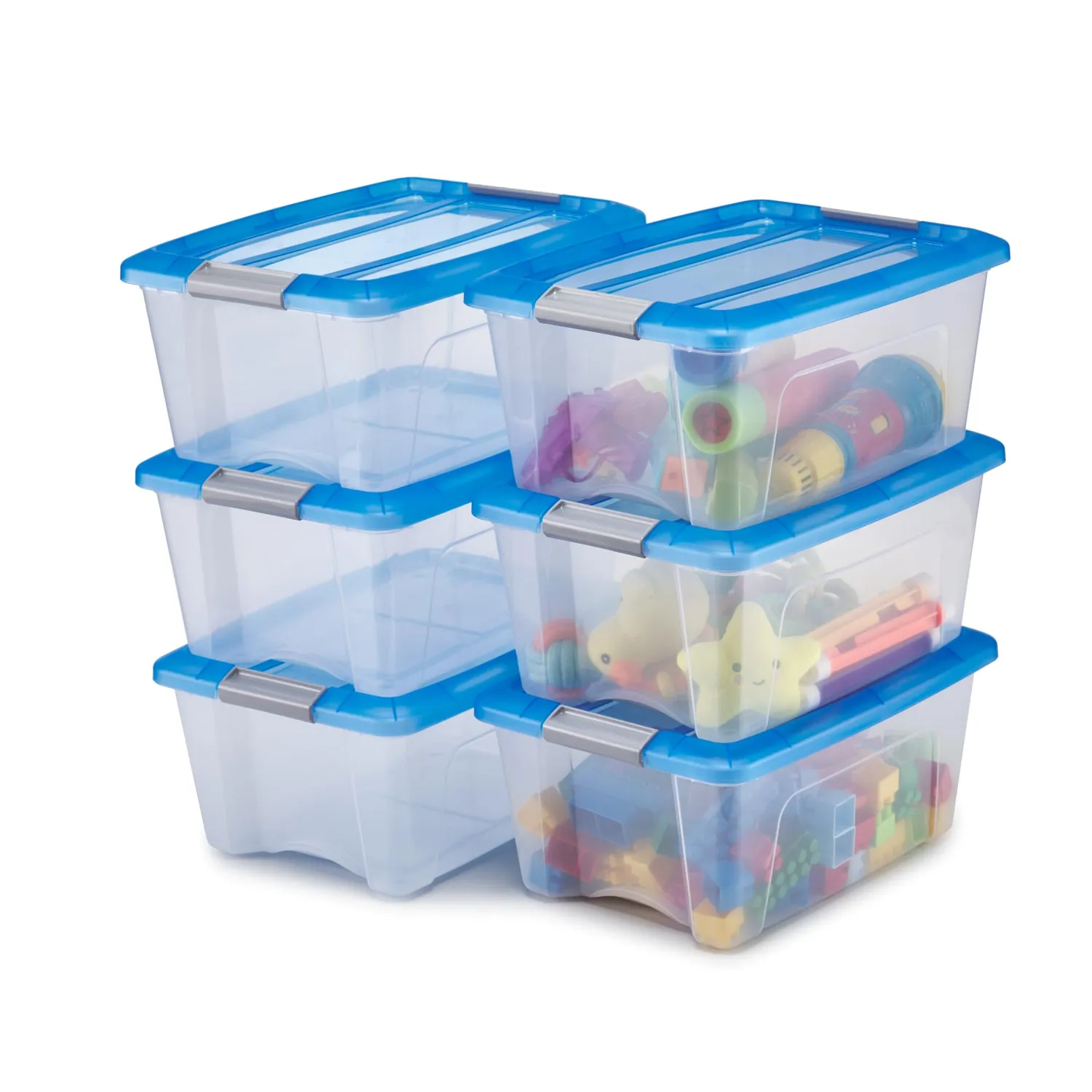 Iris Ohyama NTB-45 Aufbewahrungsbox Silber 4x45L mit Deckel