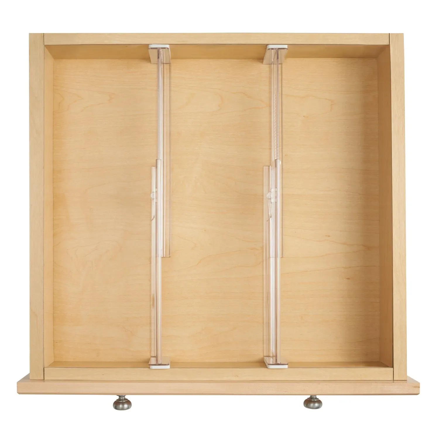 mDesign Schubladen-Organizer Kunststoff Trennwand 2er-Set Transparent