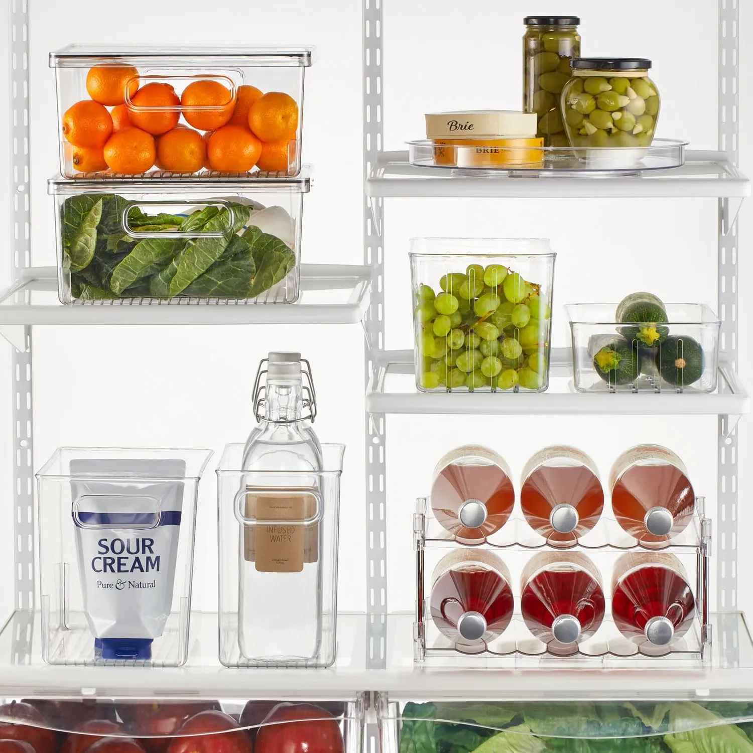 mDesign Aufbewahrungsbox Griff 4er-Set transparent hoch