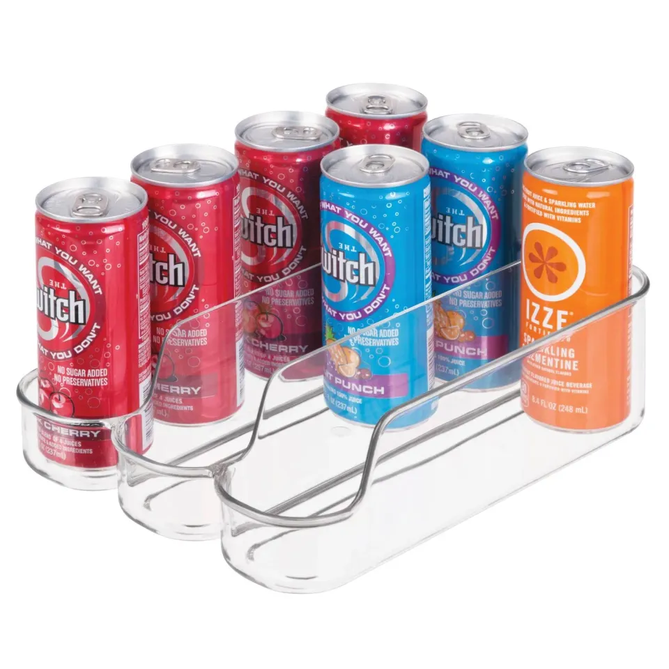 mDesign Dosenhalter Kühlschrank transparent 3 Fächer