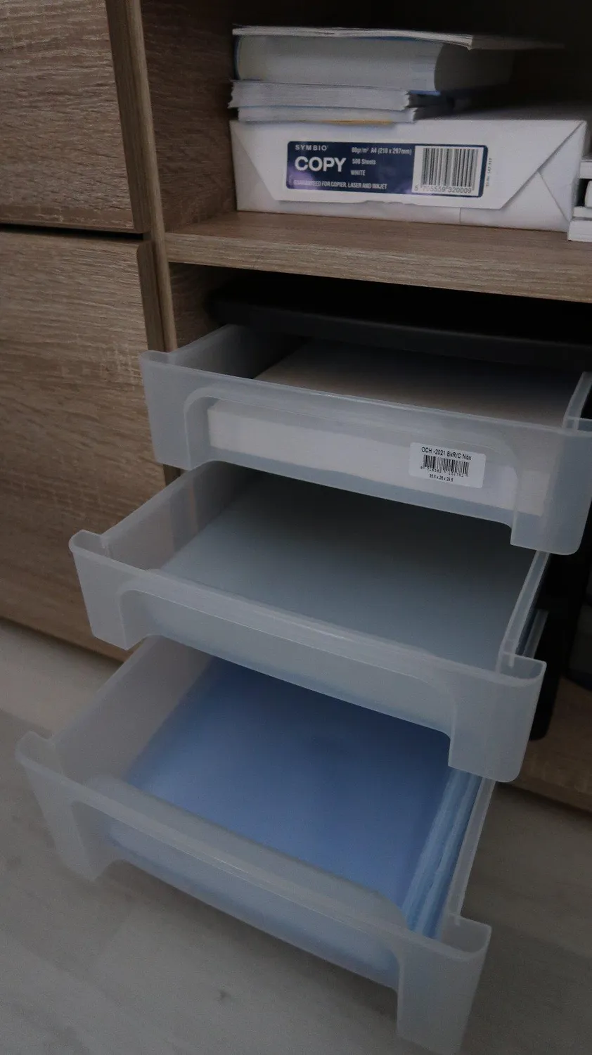 Iris Ohyama Organizer Chest OCH-2021 Schubladenbox Schwarz Mix A4