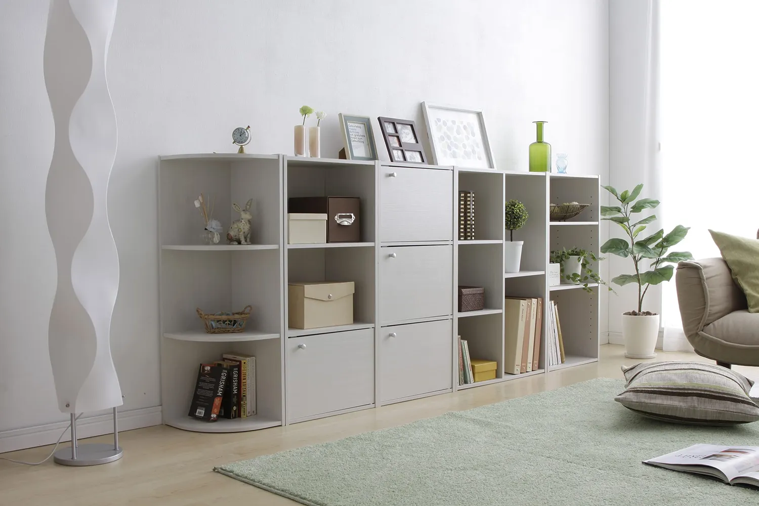 Iris Ohyama CX-3 Bücherregal weiß 3 Böden Holz
