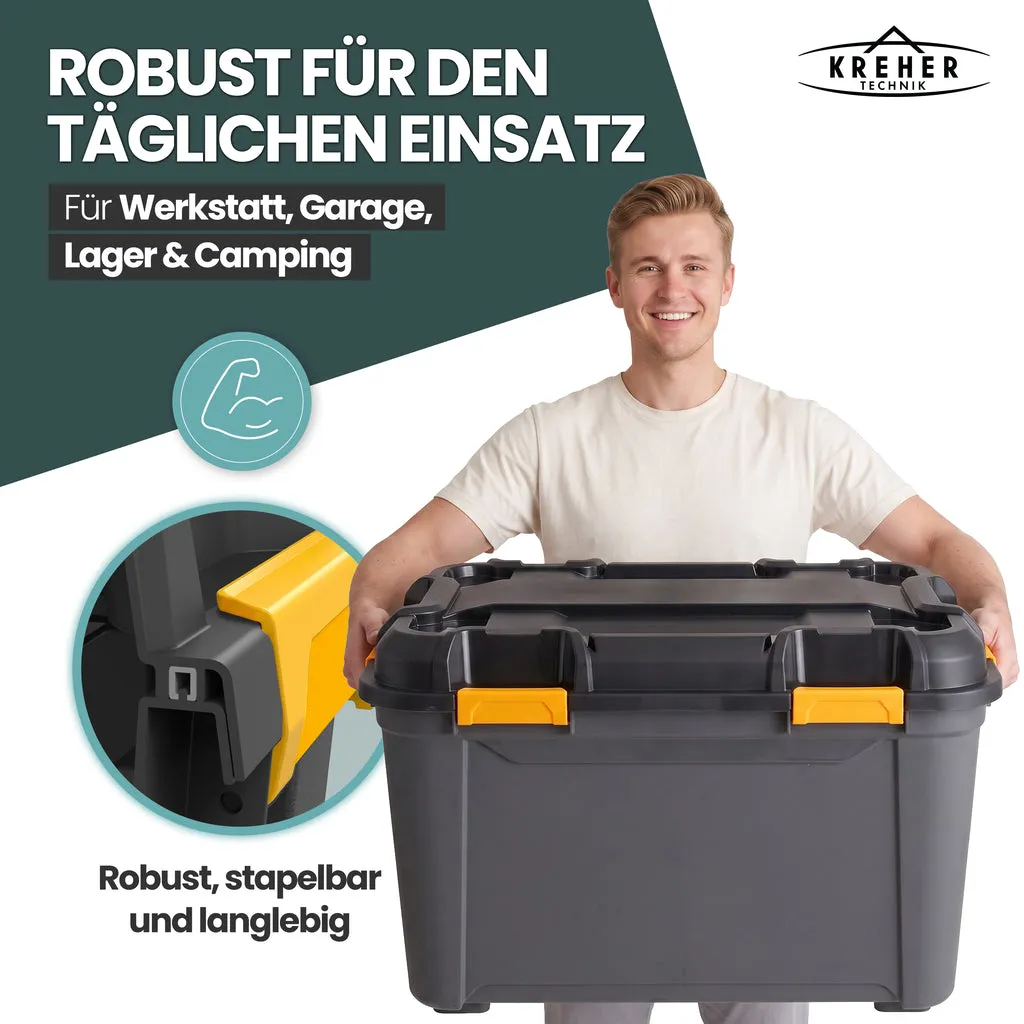 Kreher Bunker Aufbewahrungsbox 160 Liter Schwarz