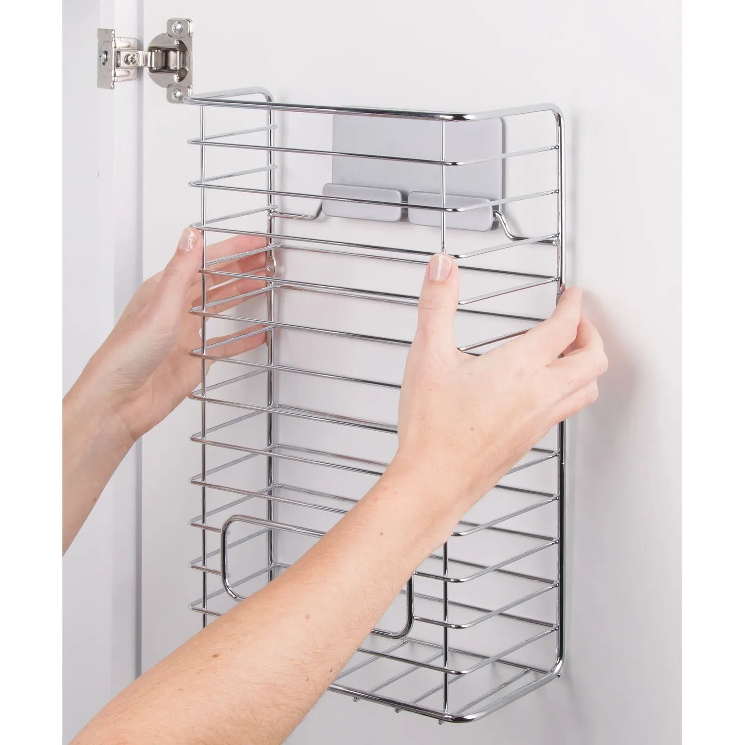 M Design Affixx Plastiktüten-Halter Metall selbstklebend stapelbar