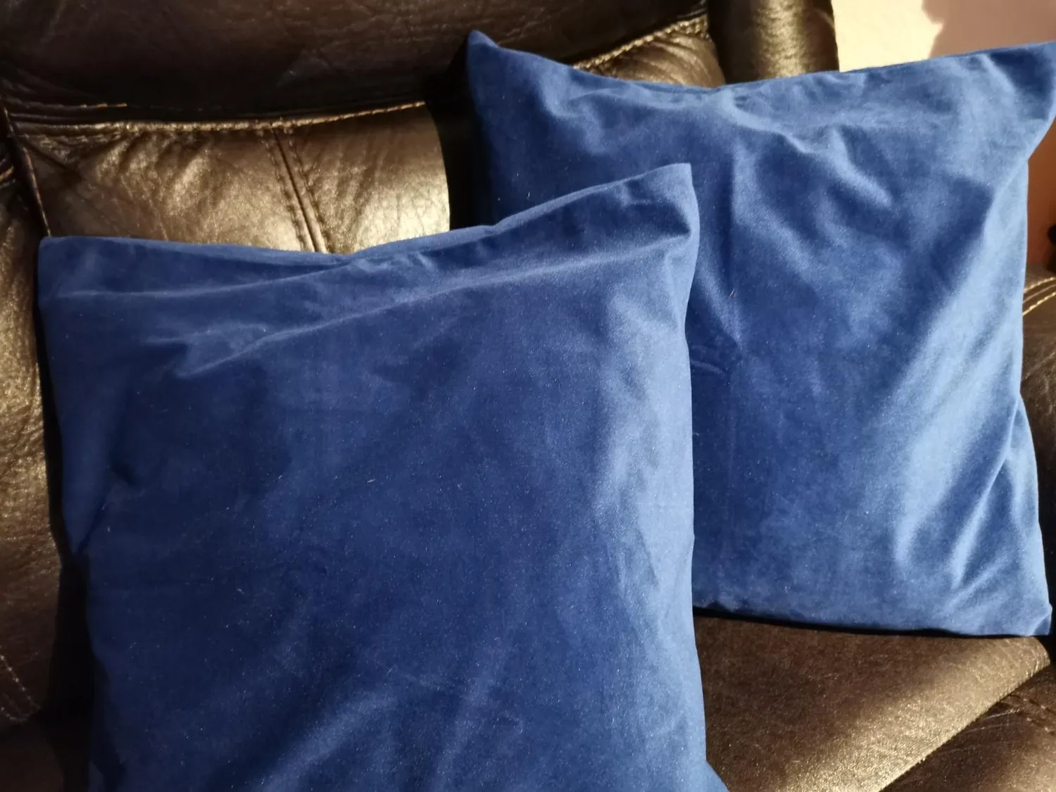 M Design Kissenhüllen Samt 2er-Set dunkelblau