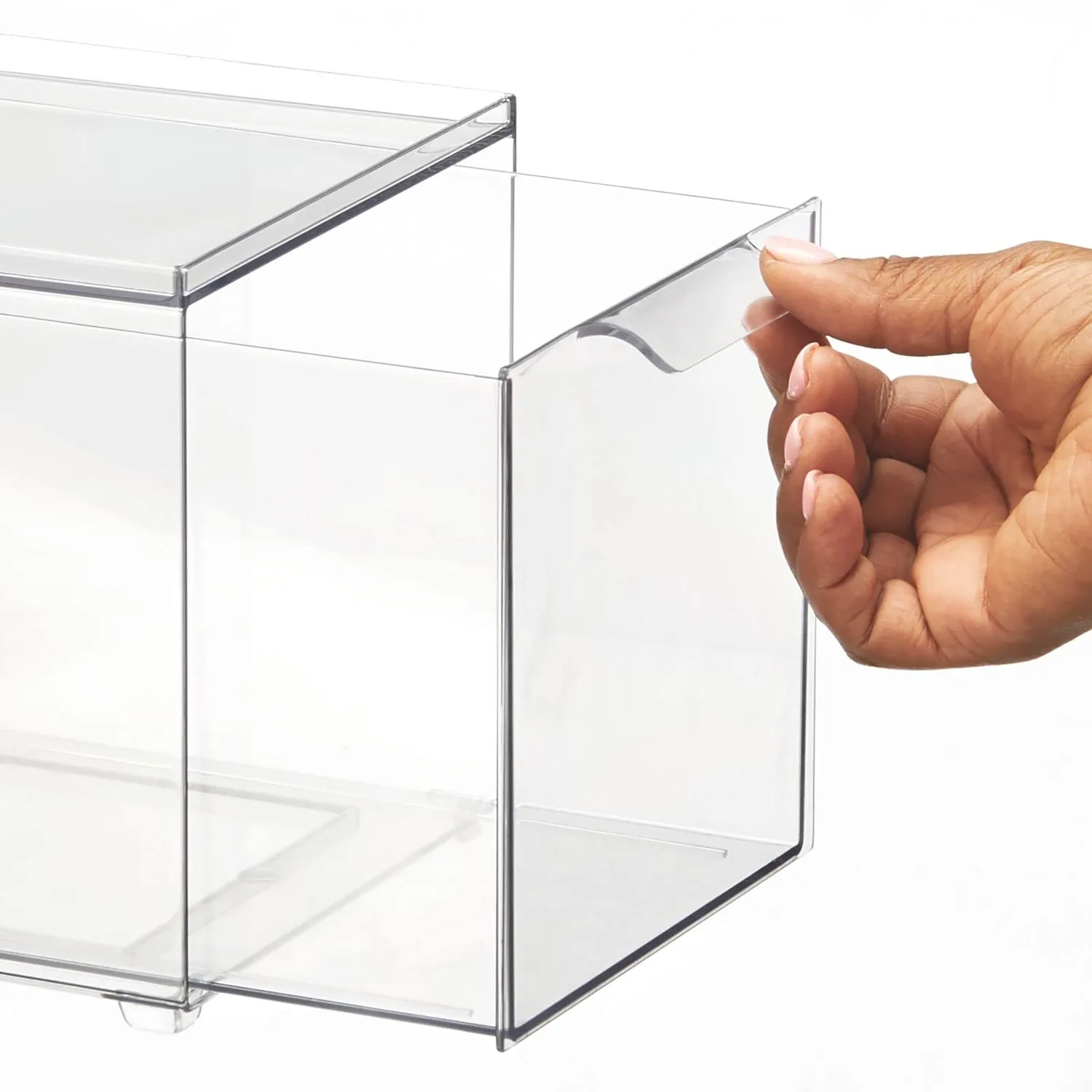 mDesign Kosmetikorganizer Schubladenbox 2er-Set transparent