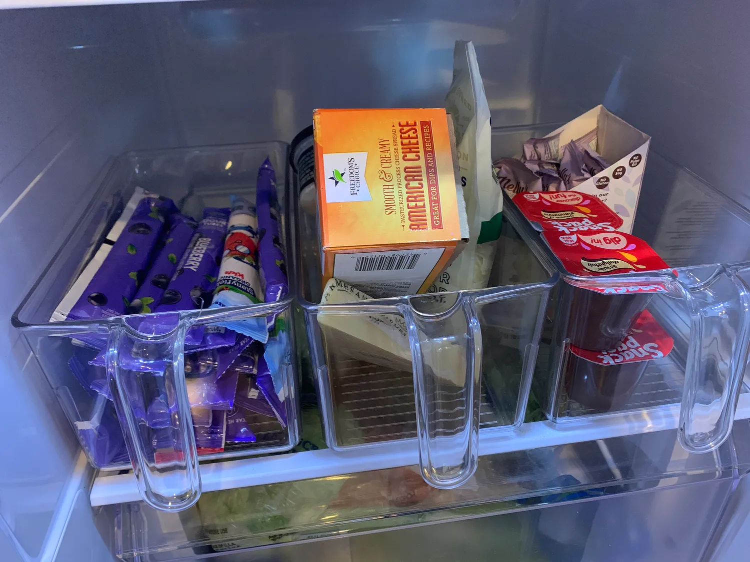 mDesign Aufbewahrungsbox Kühlschrankbox 4er-Set transparent