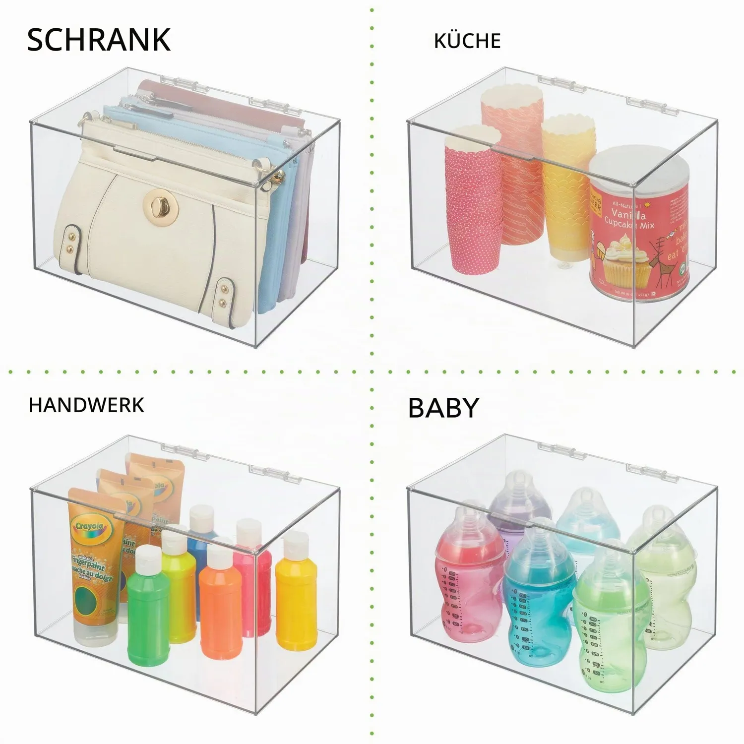 mDesign Kosmetik Organizer Box durchsichtig 1er