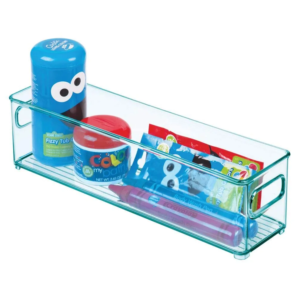 mDesign Kinderzimmer Organizer Aufbewahrungsbox 4er hellblau