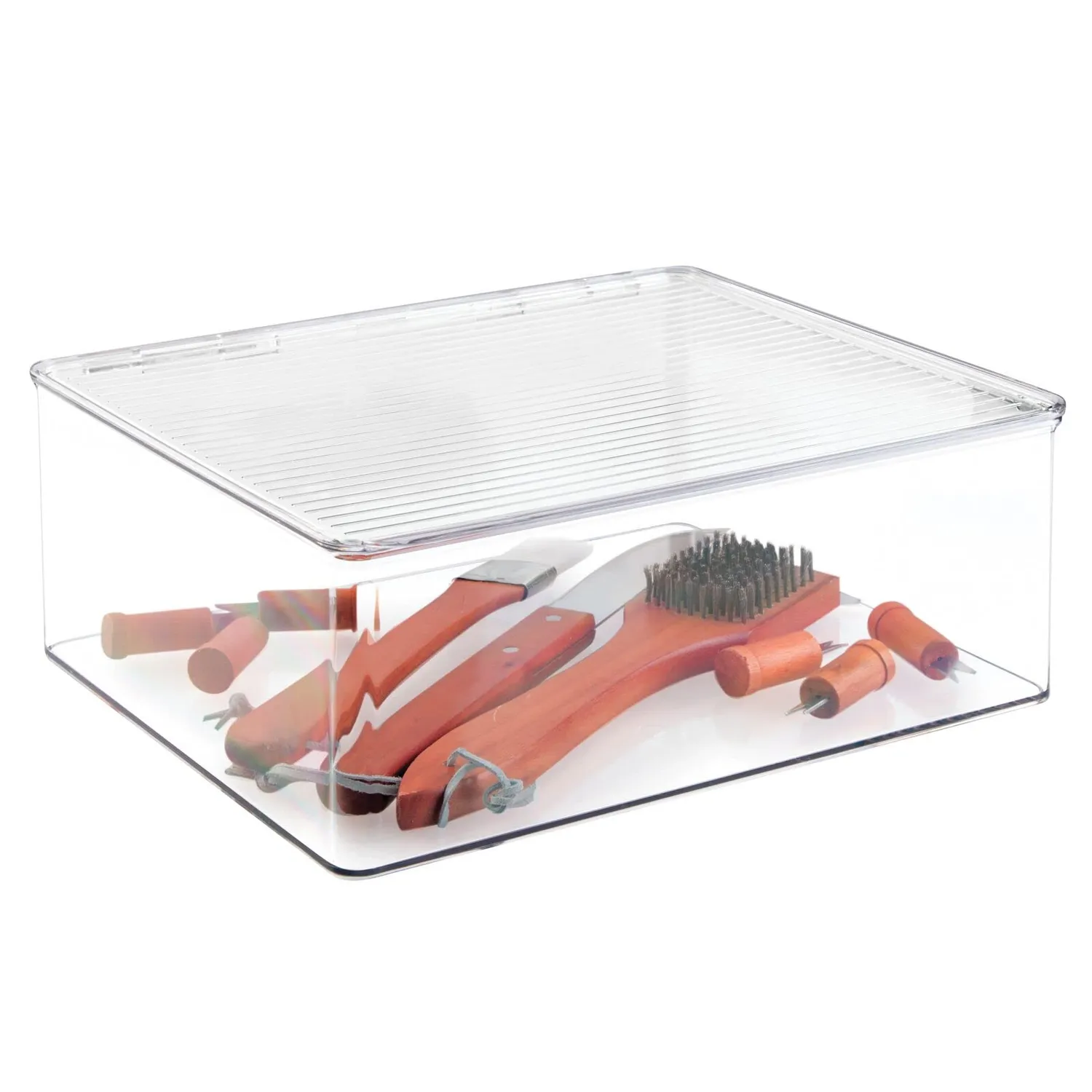 mDesign Küchen Aufbewahrungsbox Transparent 2er-Set