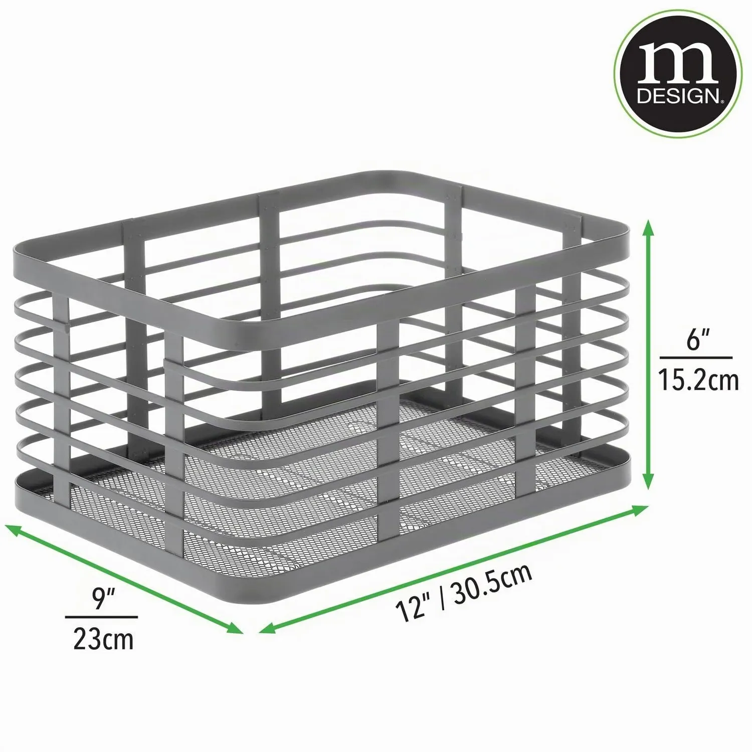 mDesign Allzweckkorb Drahtkorb 3er-Set grau Metall