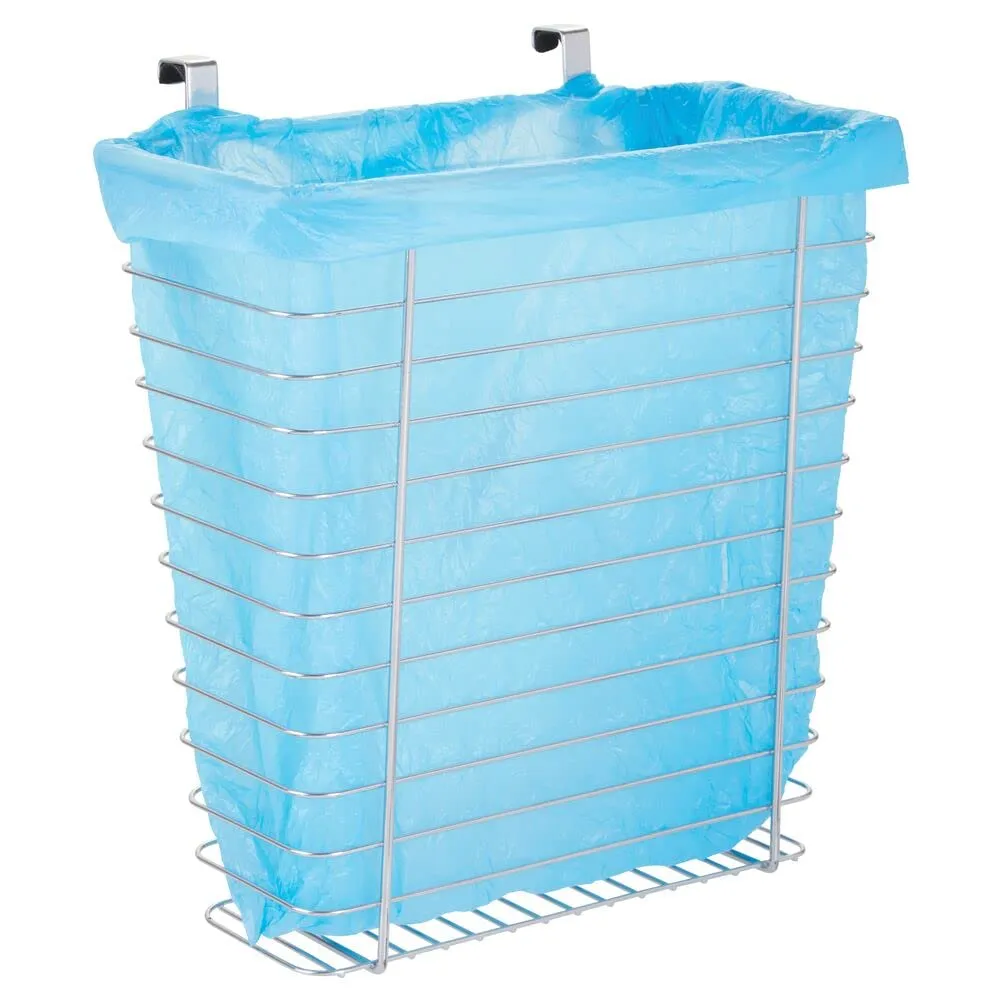 mDesign Schranktürkorb Metall Silber Folien Organizer Hänge