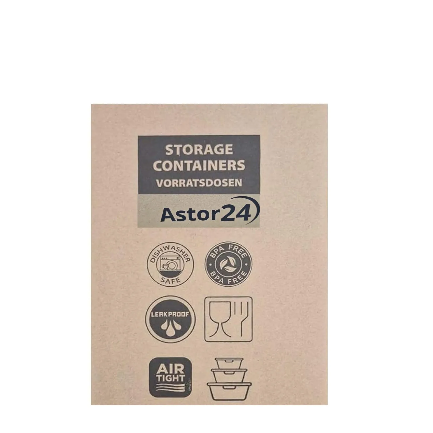 astor24 Premium Vorratsdosen 15er-Set 0,4-2L luftdicht