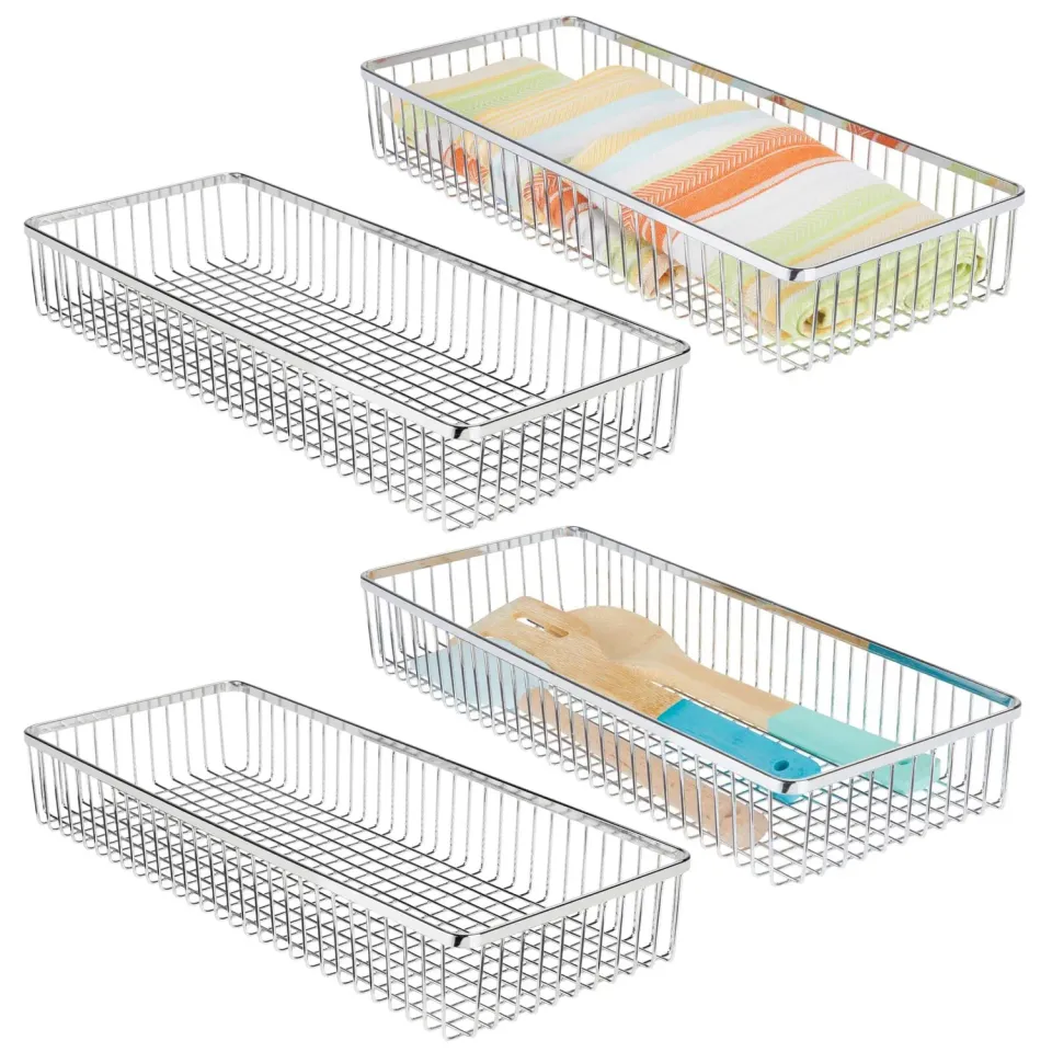 mDesign 09745MDKEU Schubladenkasten Metall 4er silber