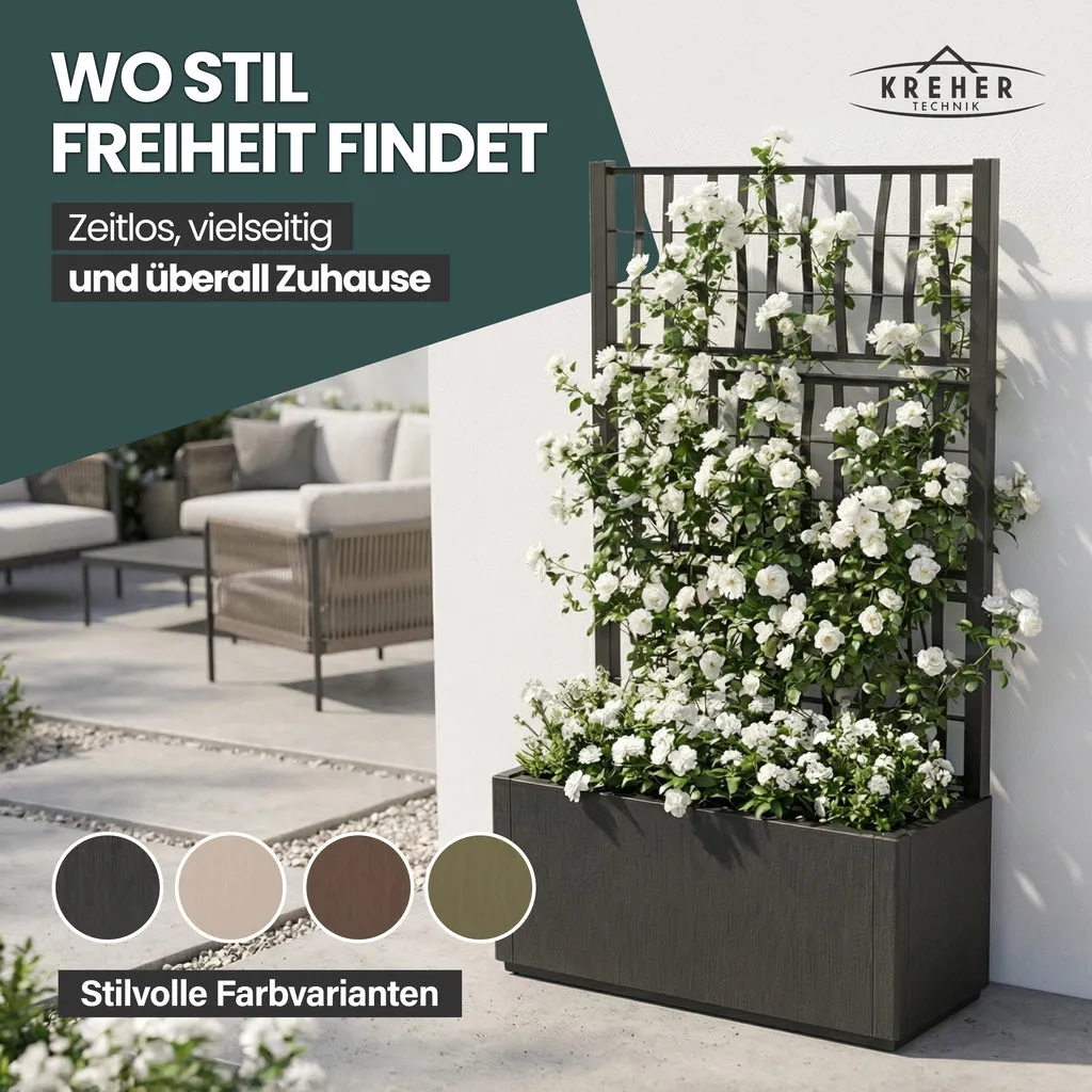 Kreher Ethica Spalier 140 cm Anthrazit mit Pflanzkasten