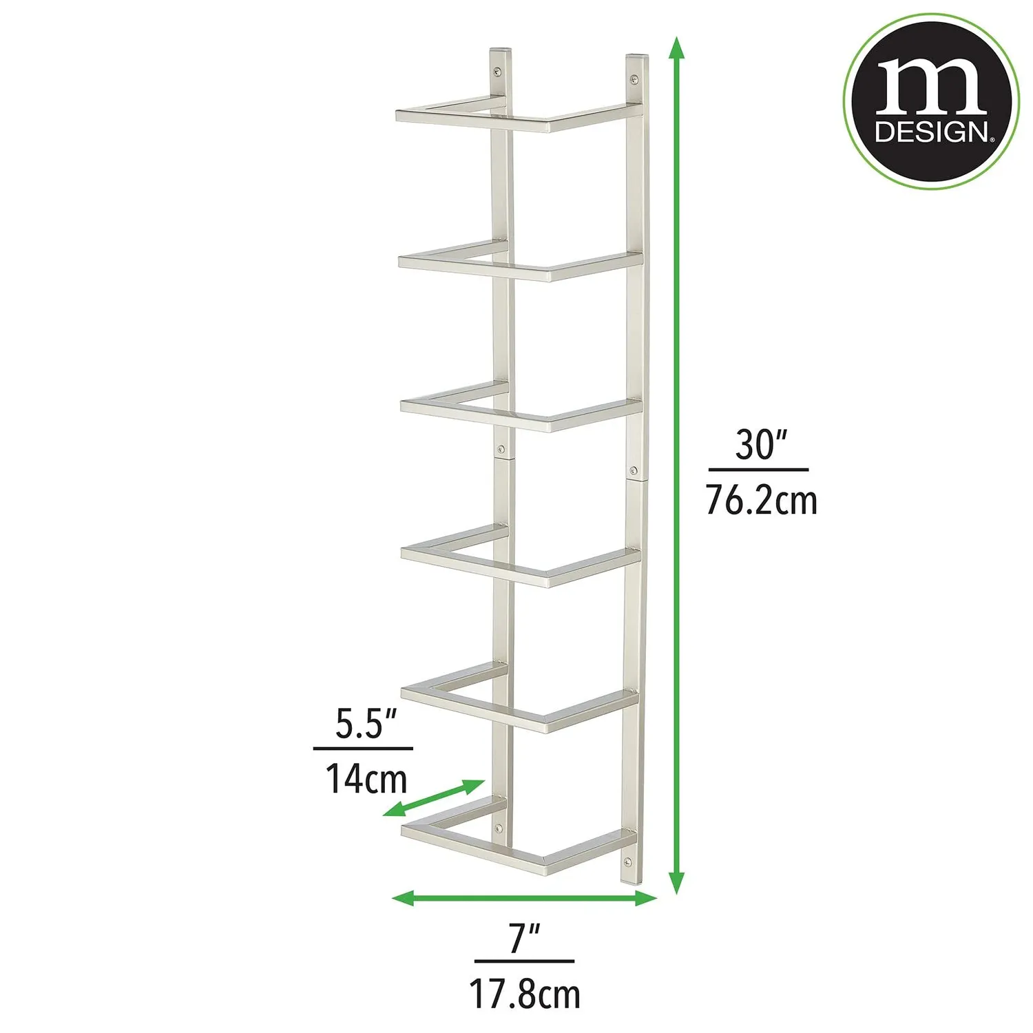 M Design Handtuchhalter Wand 5-armig Metall mattsilber