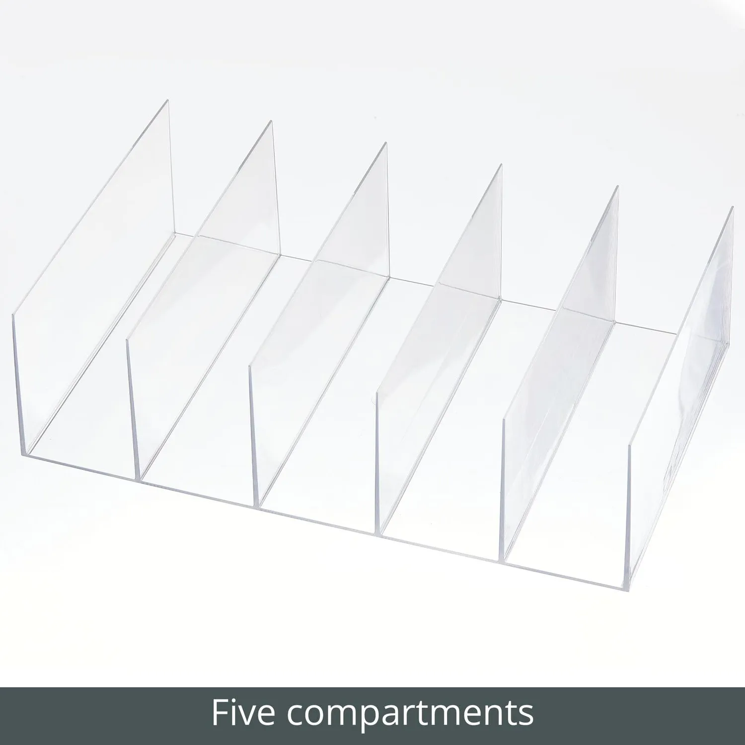 mDesign Taschen Organizer 2er-Set Transparent 5 Fächer Kunststoff