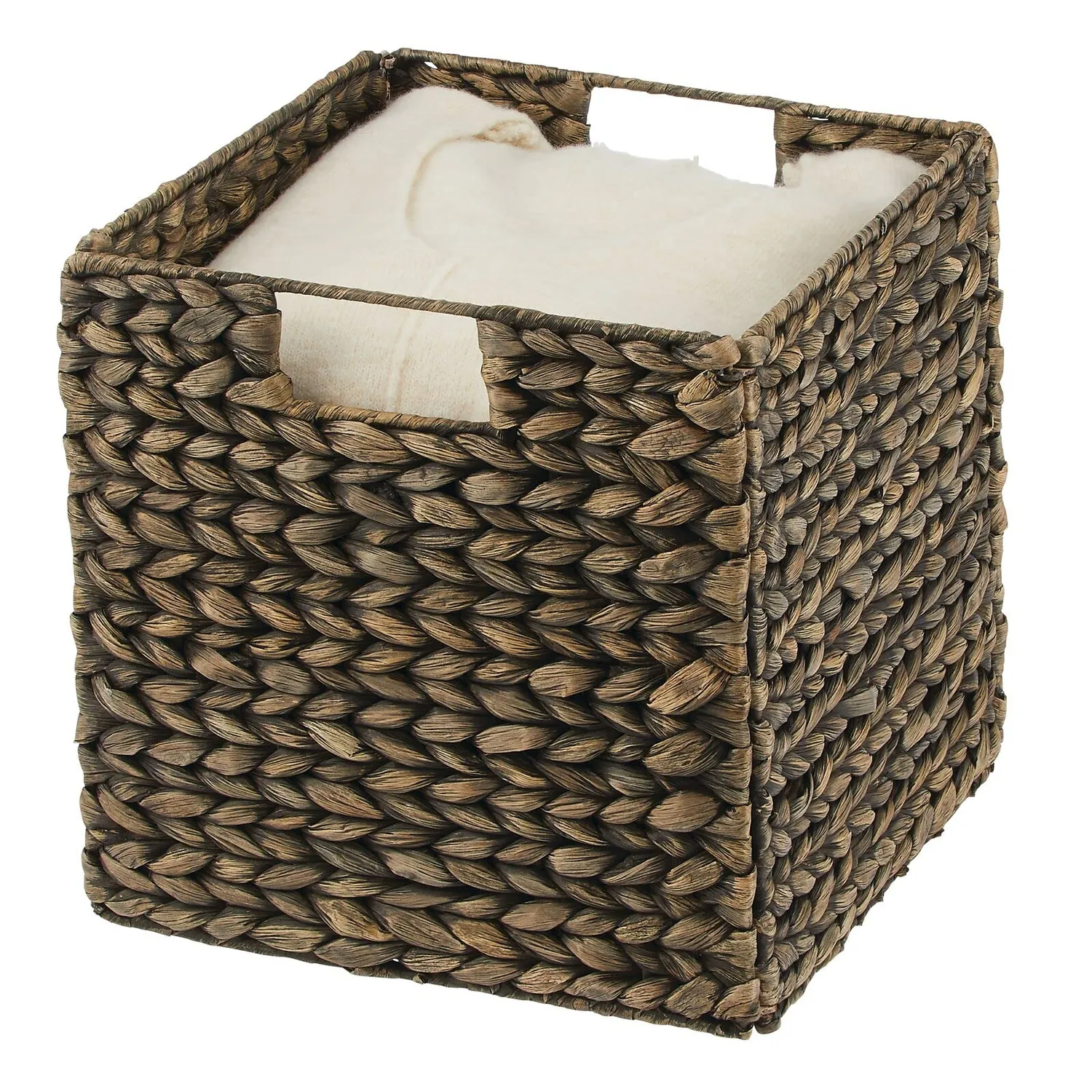 M Design Aufbewahrungskorb Wasserhyazinthe schwarz 2er-Set
