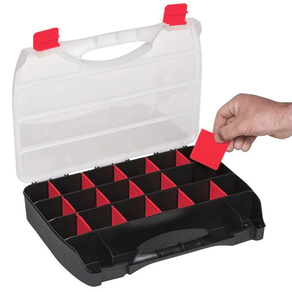 Kreher Domino Sortimentskasten 2er-Set Schwarz 36,4 cm