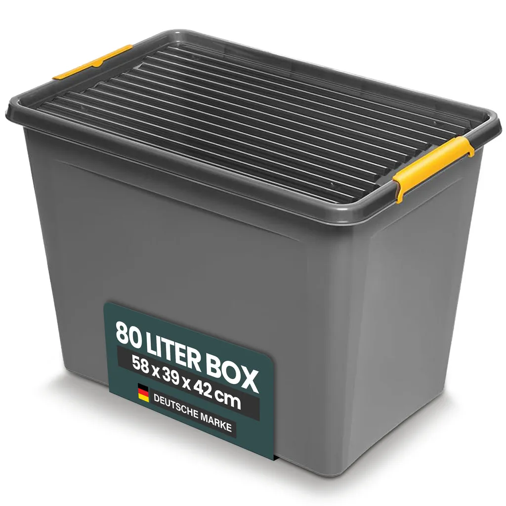 Kreher Solid Box Aufbewahrungsbox mit Deckel 60 L