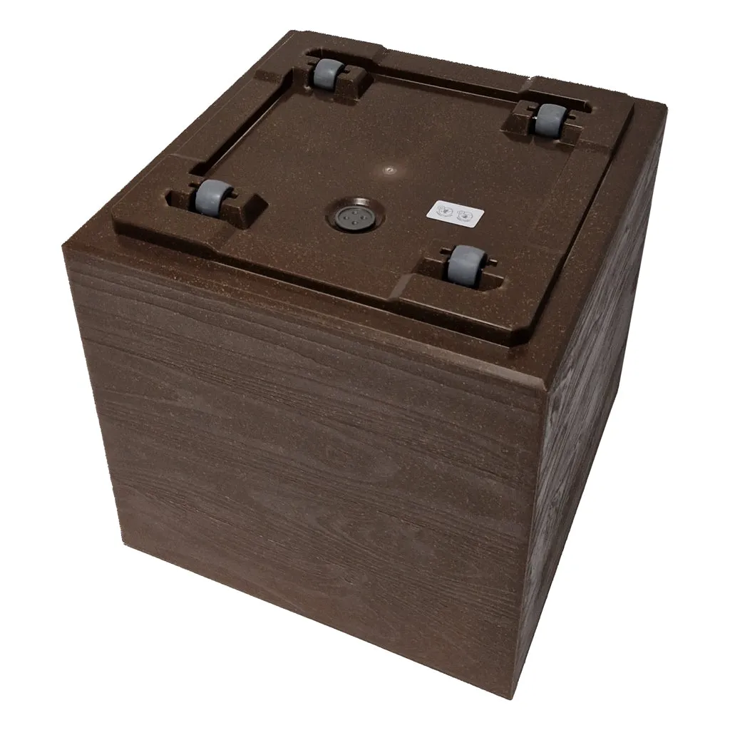 Kreher Eco XL Pflanzkasten Holz-Optik Espresso mit Speicher
