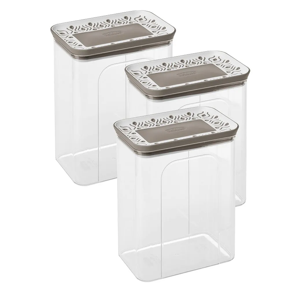 Kreher Tosca Vorratsdosen 3er Set S 0,7L Taupe luftdicht
