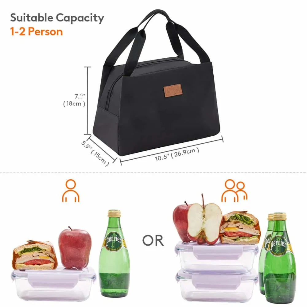 Lifewit Lunchbag Kühltasche isoliert schwarz für Arbeit