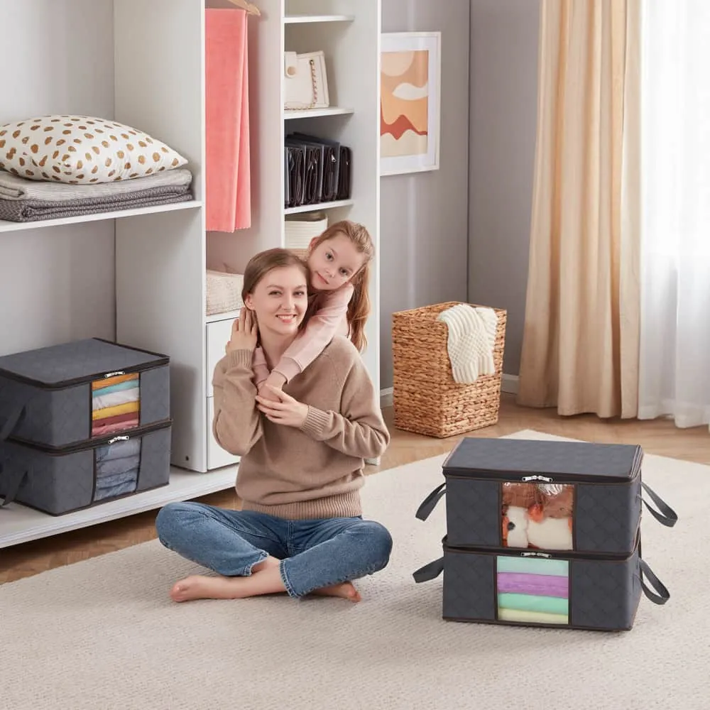 Lifewit 35L Aufbewahrungstasche 3er Pack grau Sichtfenster