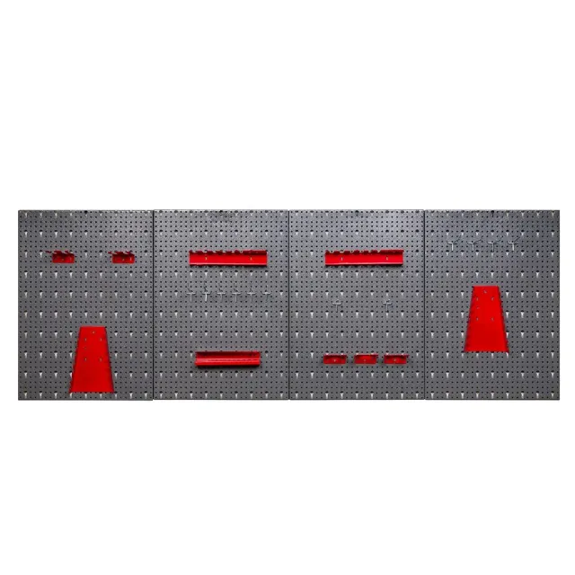 Kreher Werkzeuglochwand Metall 160x60 cm 22-tlg Hakenset grau