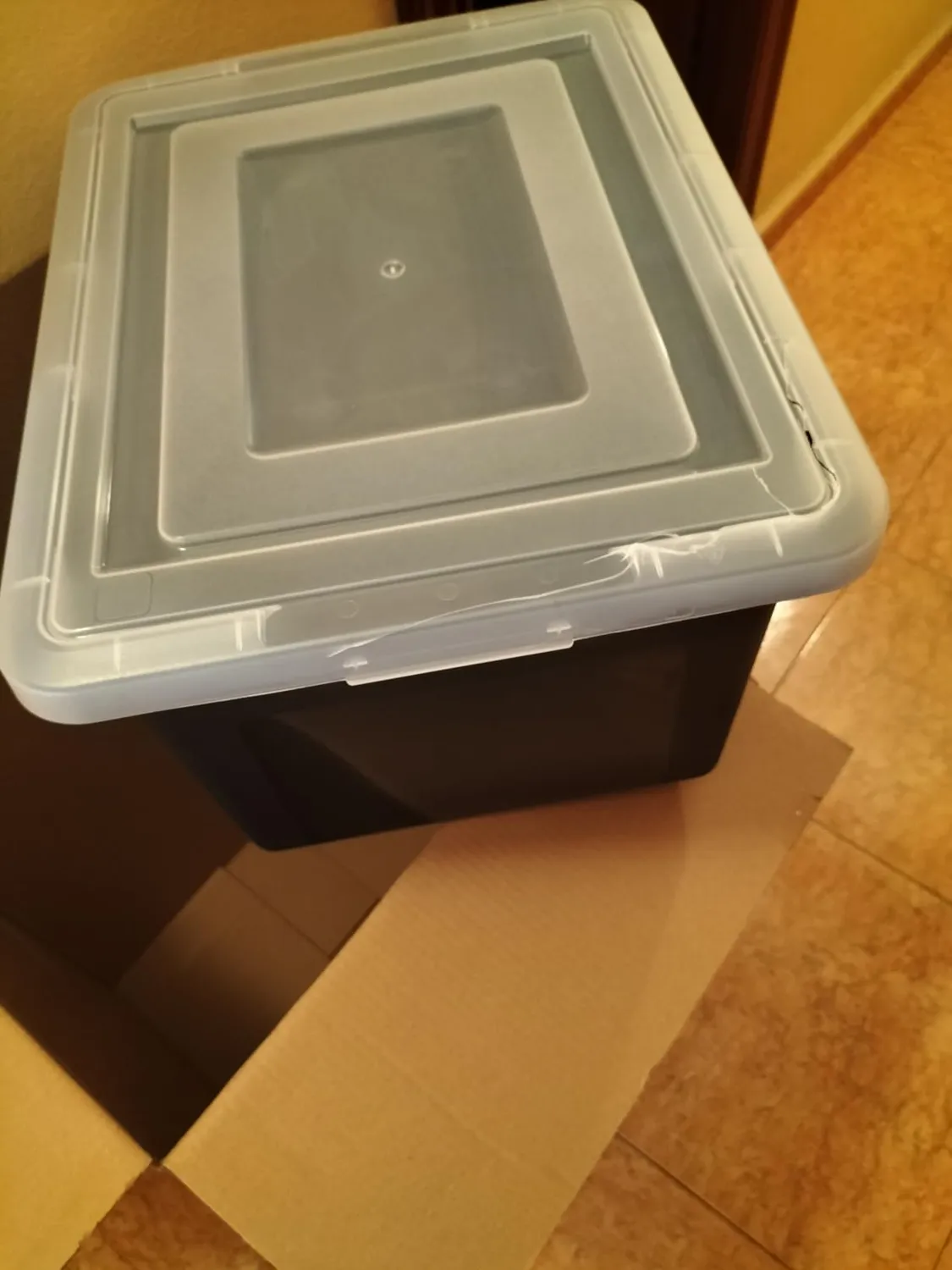 Iris Ohyama FB-21E Aufbewahrungsbox 45L 4er schwarz stapelbar