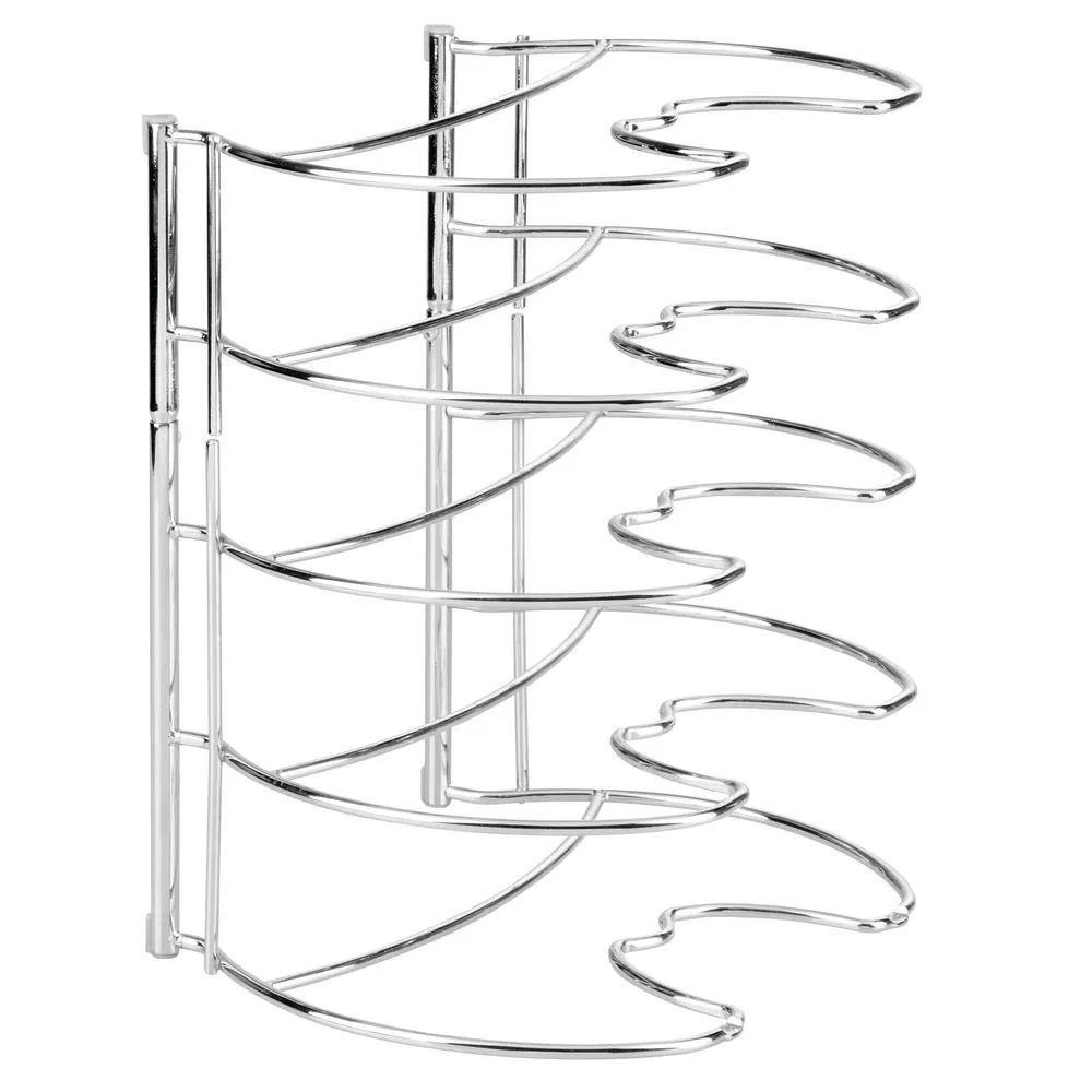 mDesign Pfannenhalter Küchenorganizer 2er-Set silber Metall