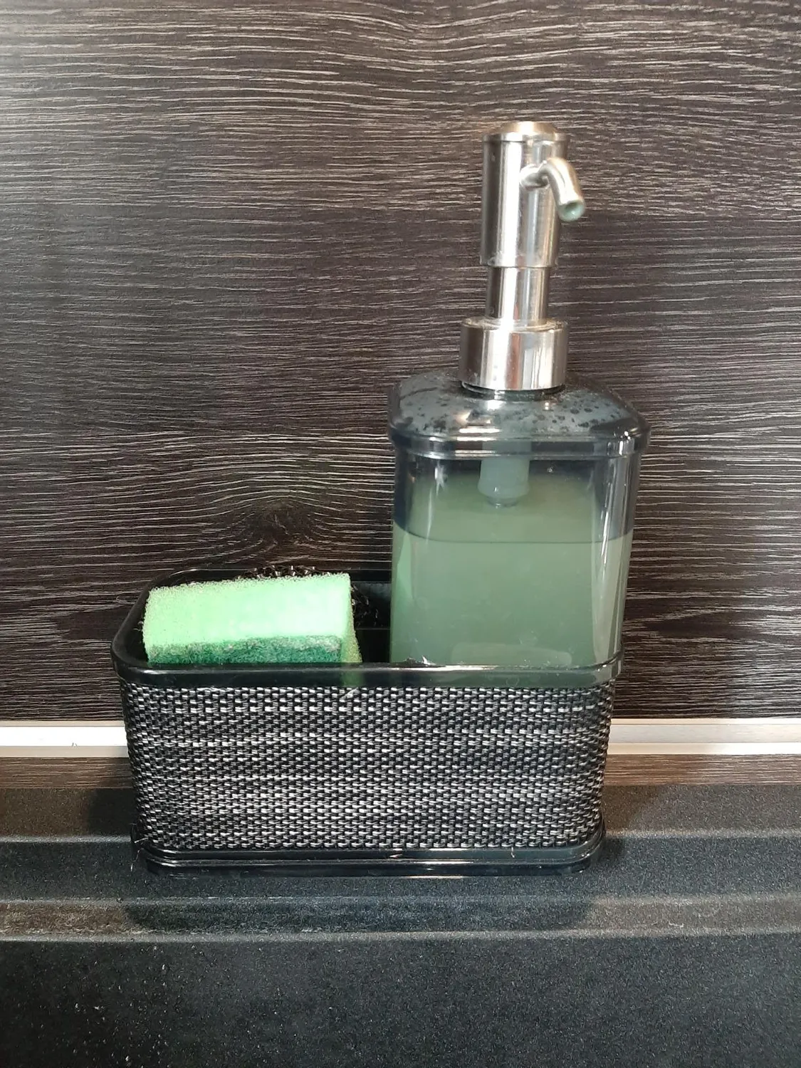 mDesign Seifenspender Schwammhalter Spender 530ml champagner