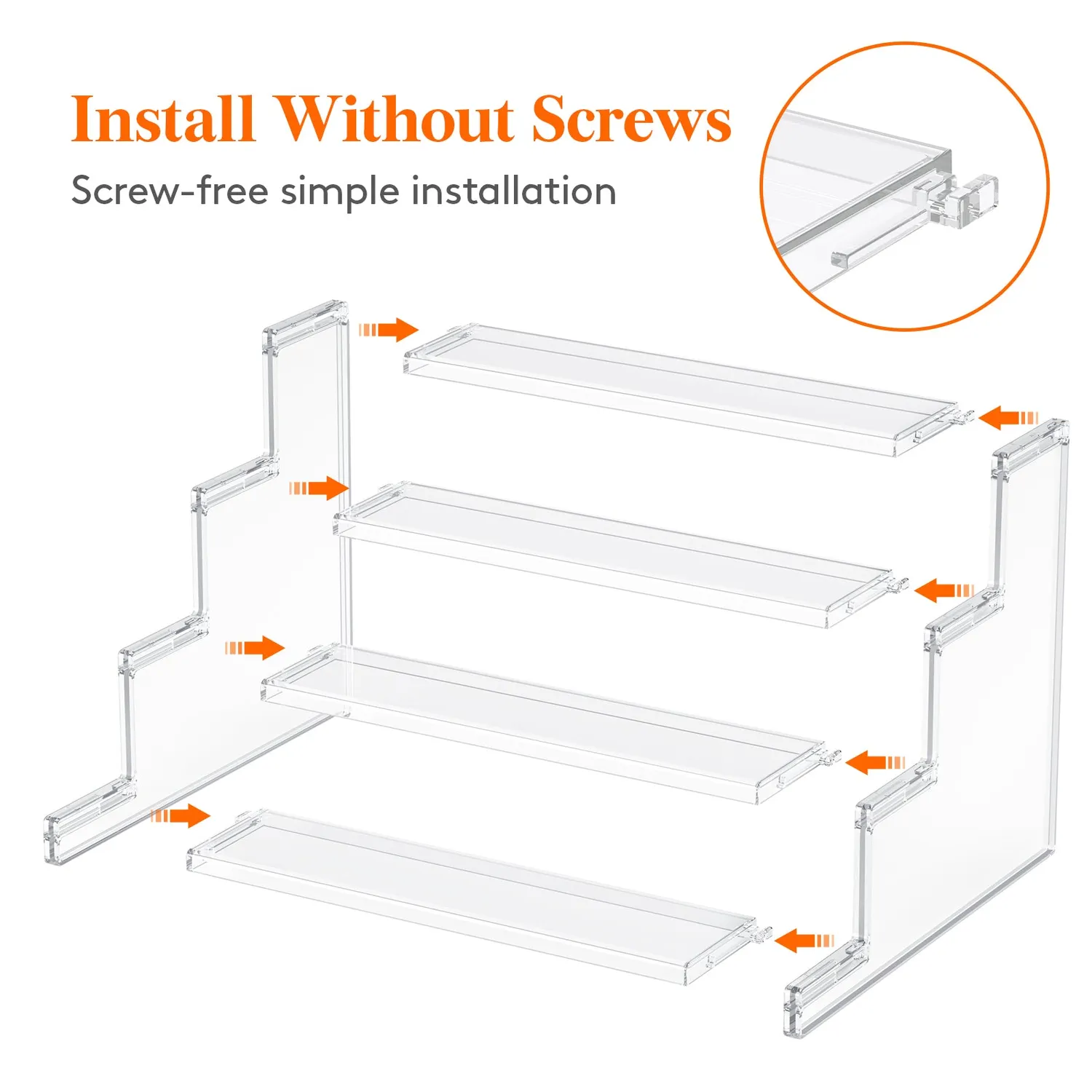 Lifewit Etagere 4-stöckig Cupcake Ständer transparent 1 Stück