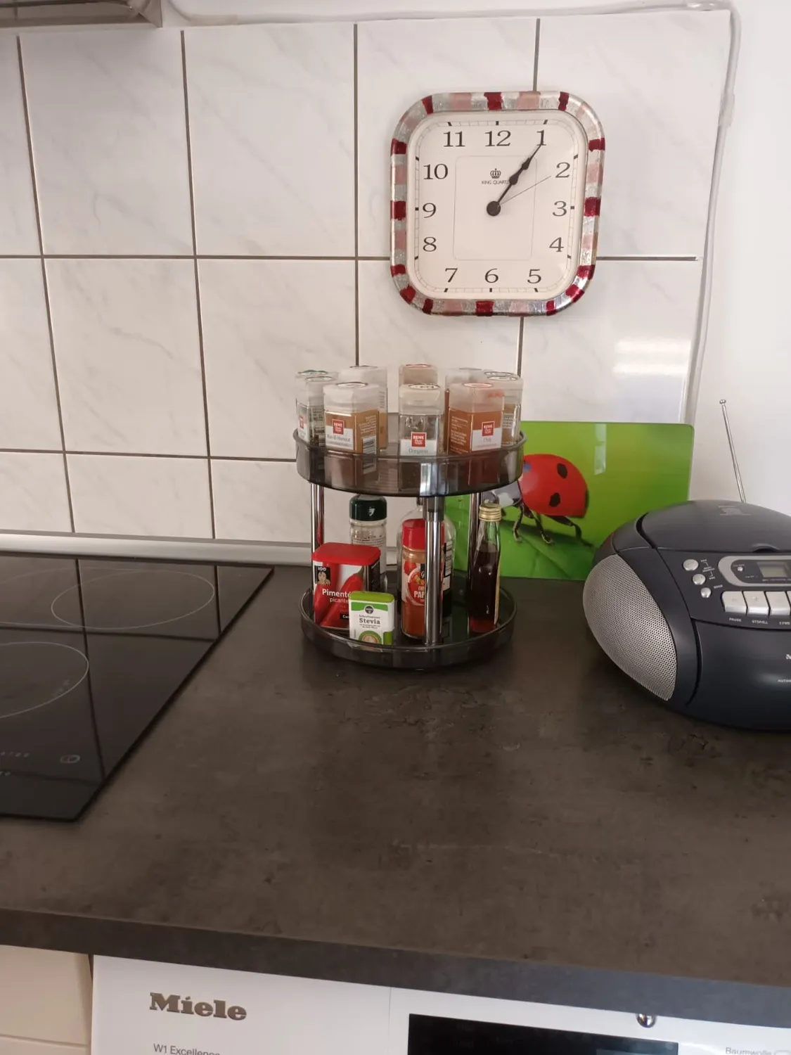 mDesign Lazy Susan Gewürzregal 2er-Set hellgrau drehbar
