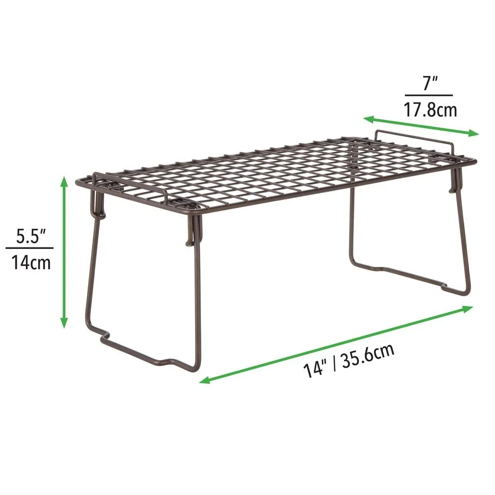 mDesign Schrankregal stapelbar 2er-Set bronze Metall