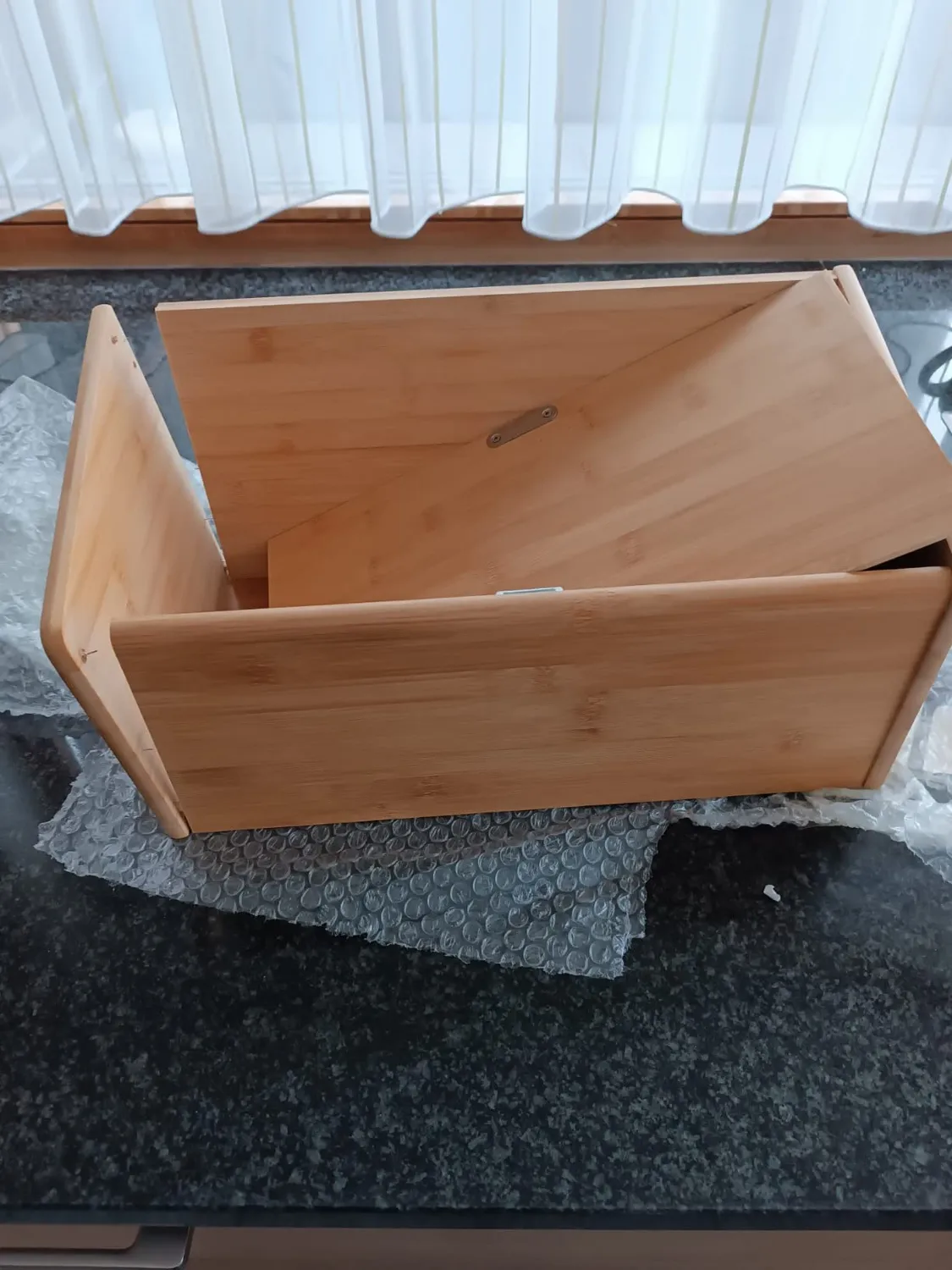 mDesign Brotkasten Bambus natur mit Deckel Brotbox Holz