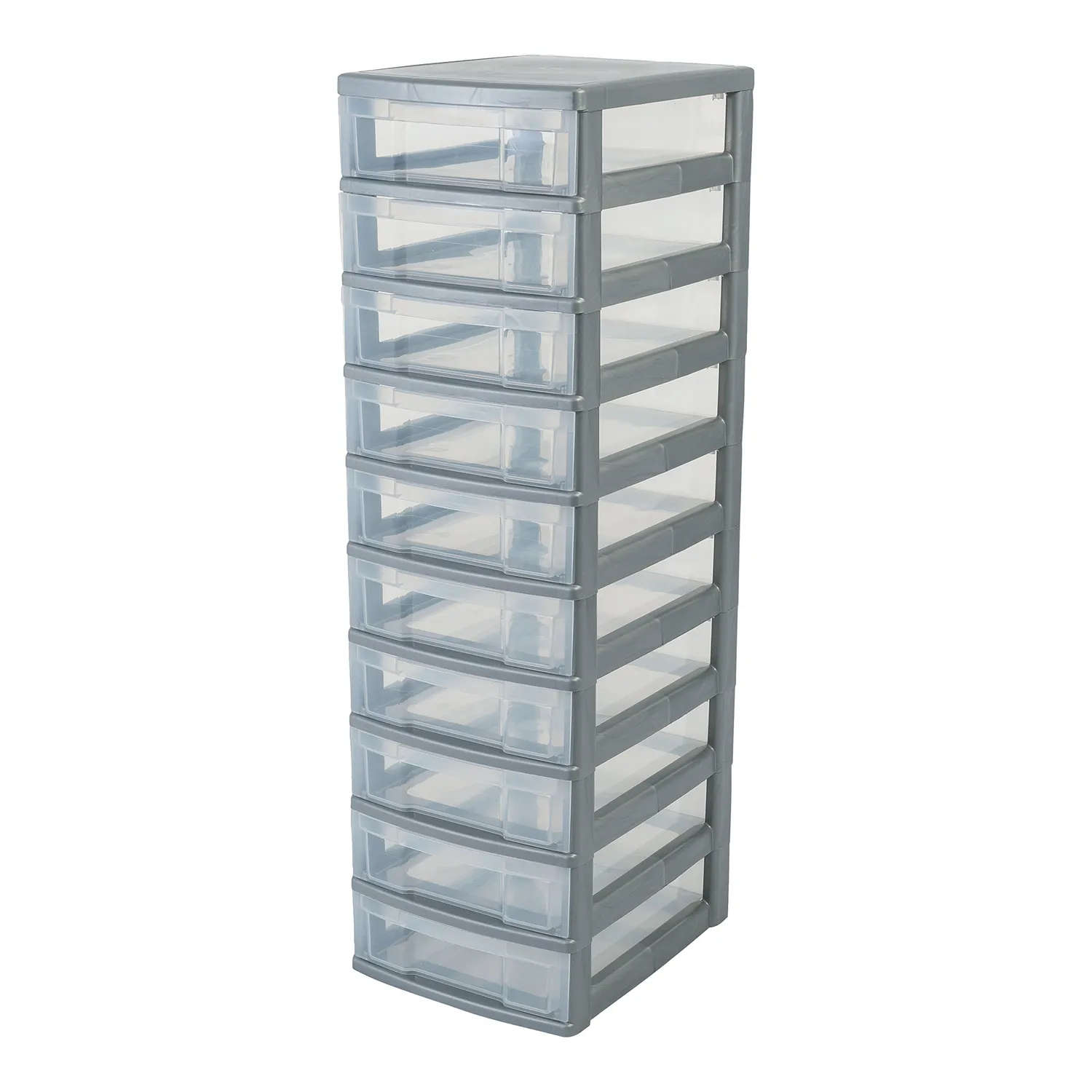 Iris Ohyama NMC-010 Mini Chest 10x6L Schubladenschrank silber