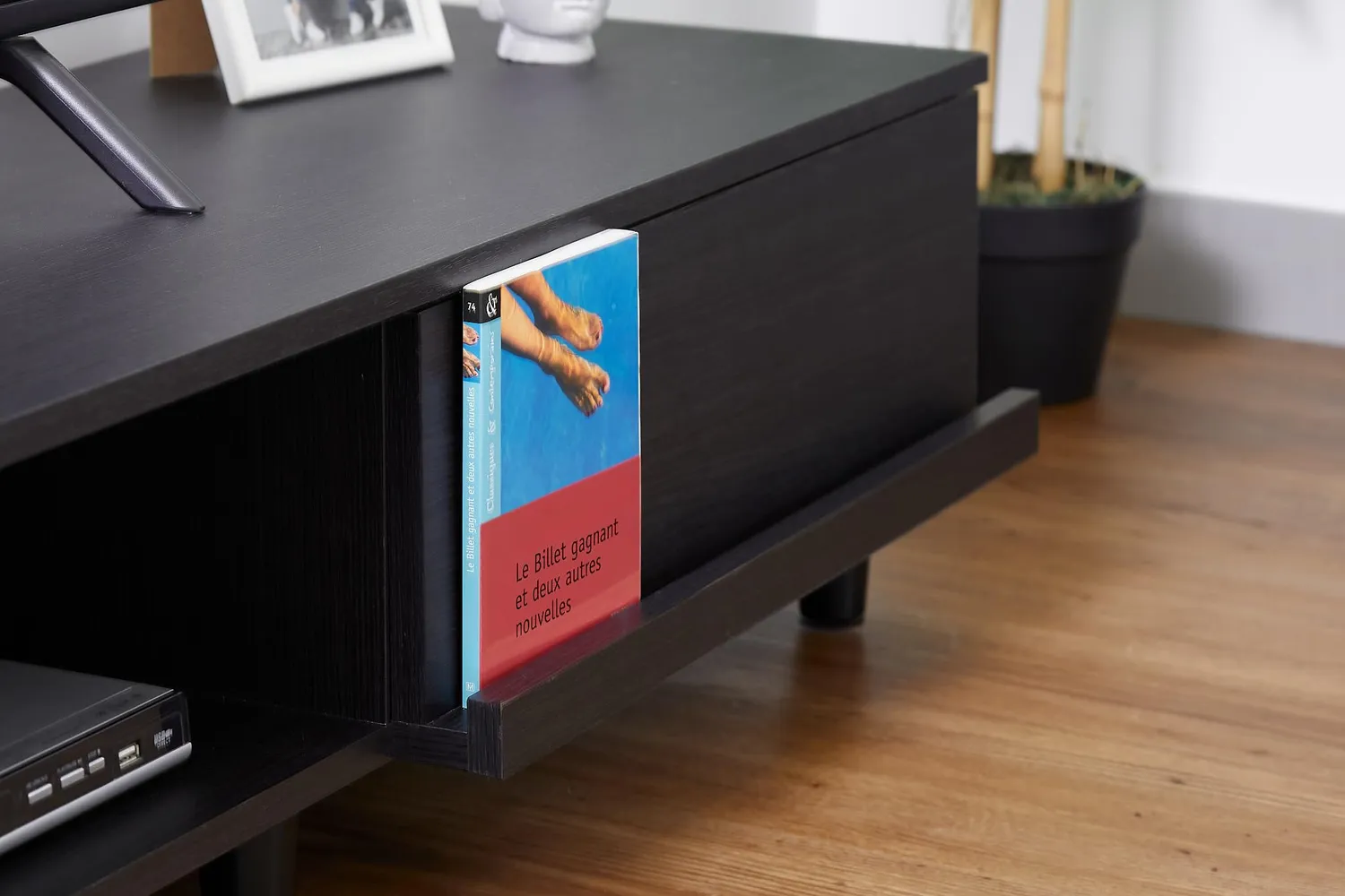 Iris Ohyama BAB-180A TV Lowboard 180 cm schwarze Eiche
