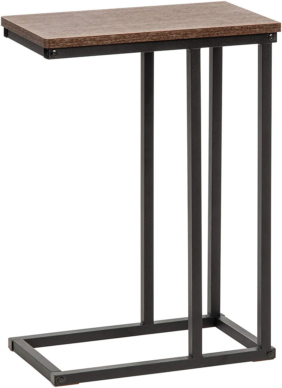 Iris Ohyama SDT-L Beistelltisch braun C-Tisch für Sofa Laptop