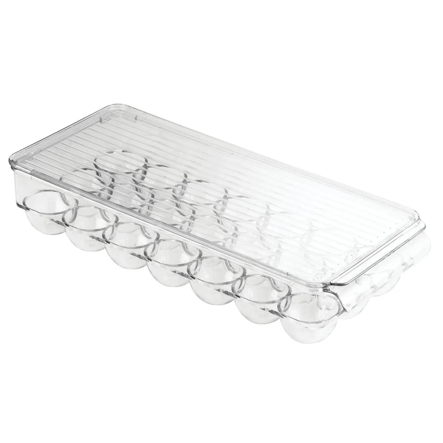 mDesign 7377MDKEU Eierbox transparent 21 Eier stapelbar