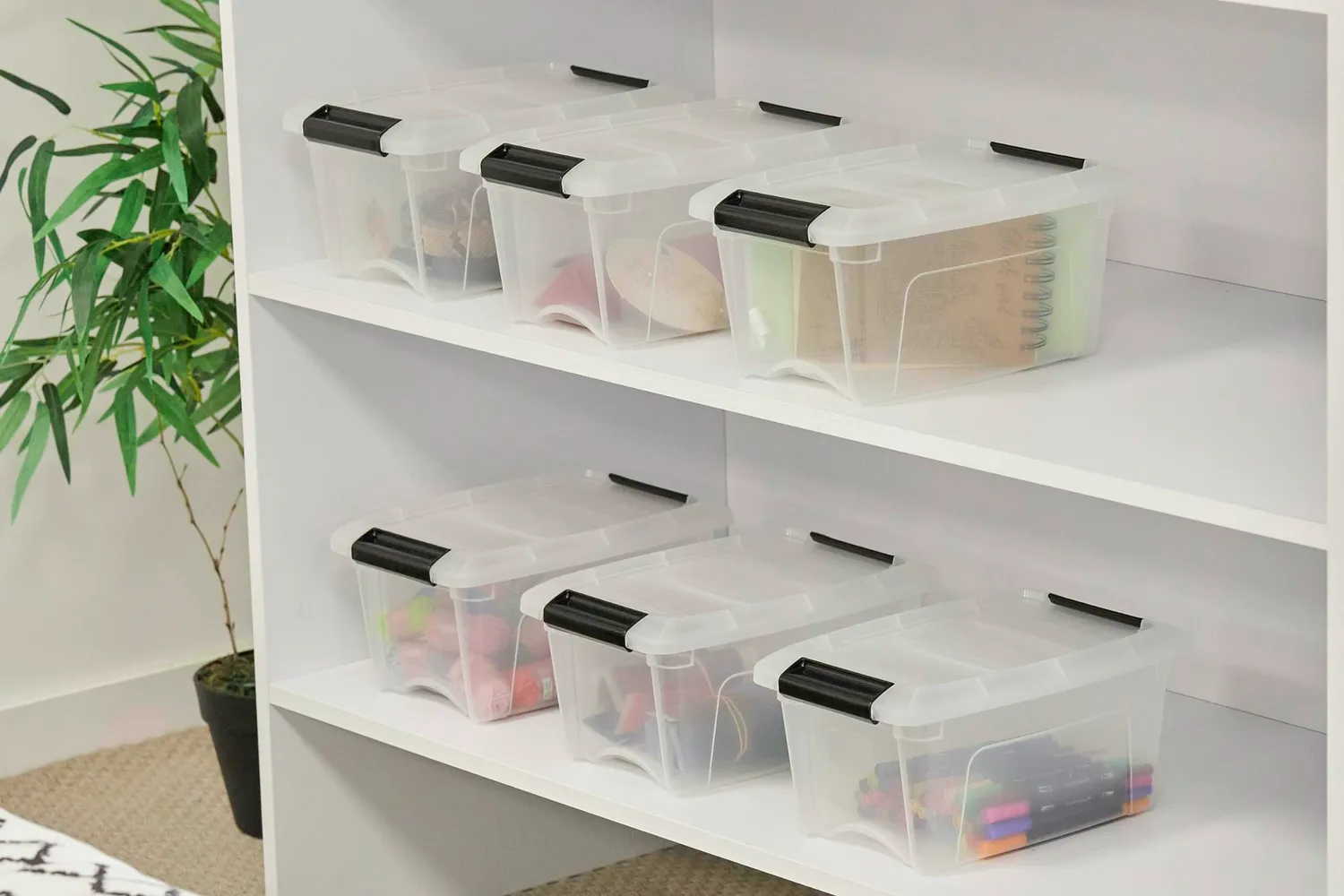 Iris Ohyama DDNTB-5 Aufbewahrungsbox 5L 6er transparent stapelbar