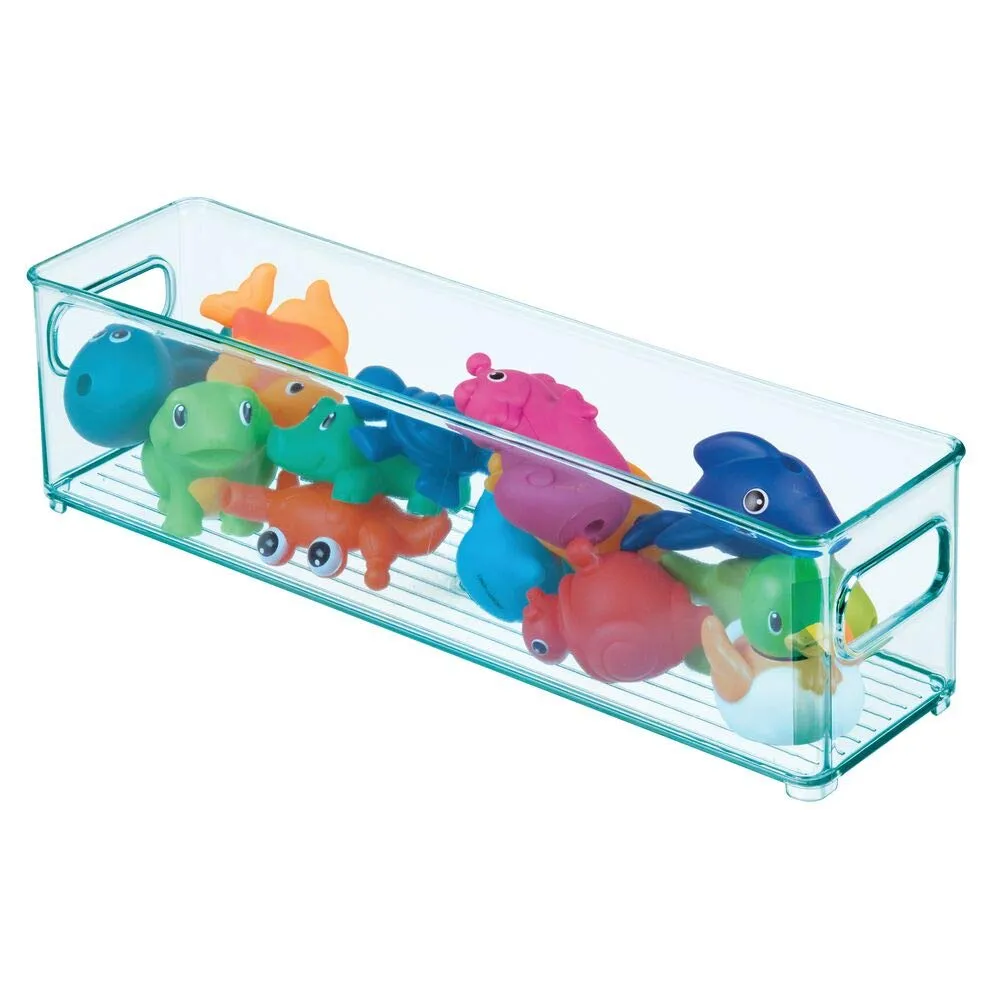 mDesign Kinderzimmer Organizer Aufbewahrungsbox 4er hellblau