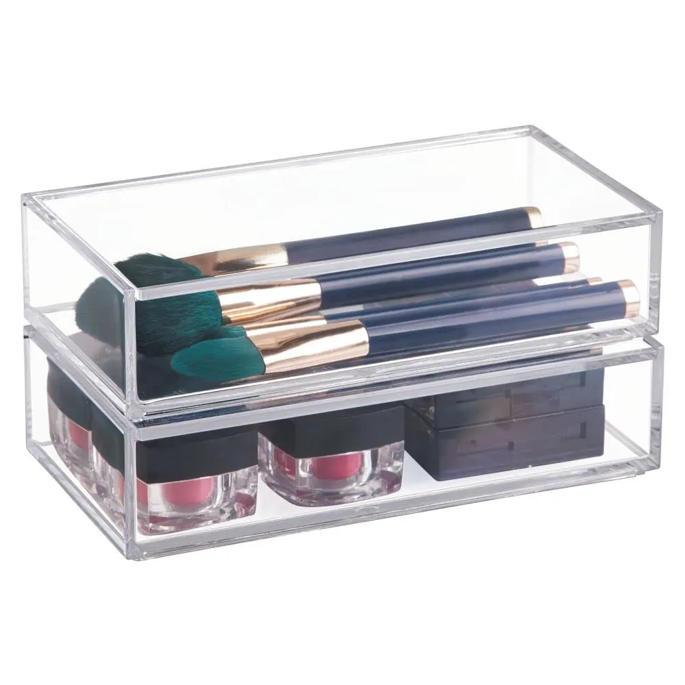 mDesign Kosmetik Organizer Box transparent Deckel