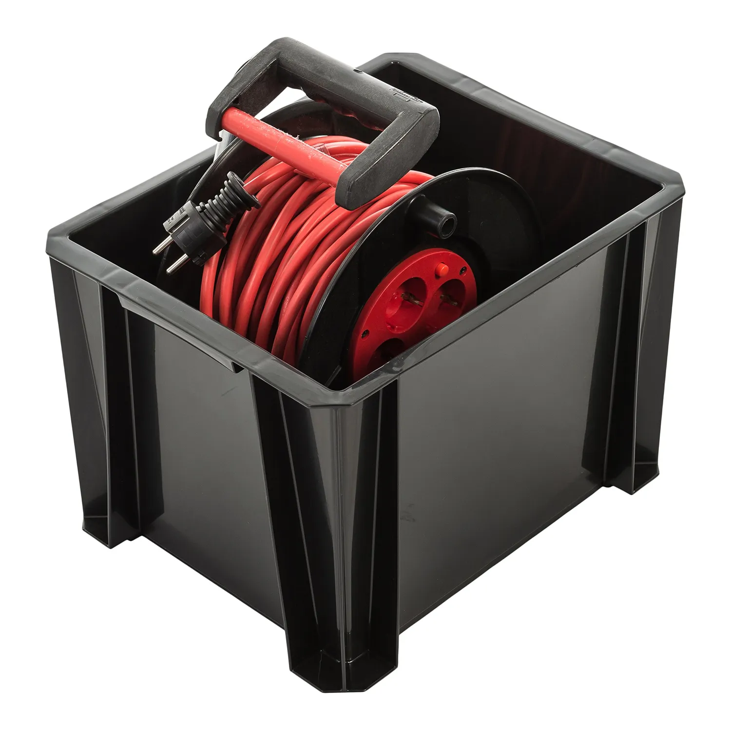 Iris Ohyama STB-M Werkzeugbox 8L Schwarz 3er-Set