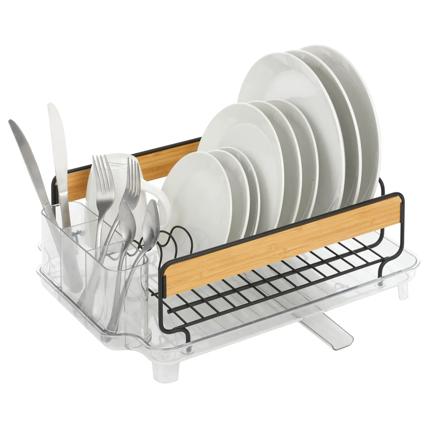 mDesign Abtropfgestell Geschirrabtropfer 47x34 cm Bambus