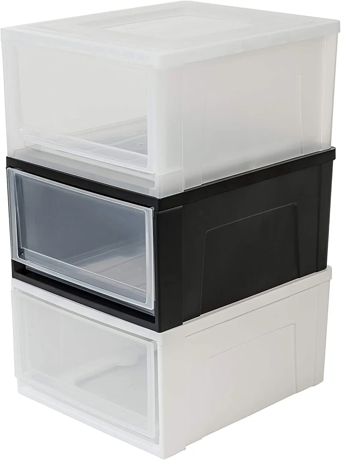 Iris Ohyama MS M Schubladenbox 30 L Schwarz