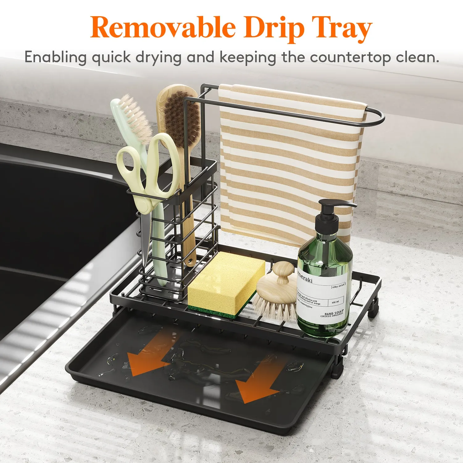 Lifewit Spülbecken Organizer Küchen Caddy Abtropfhalter