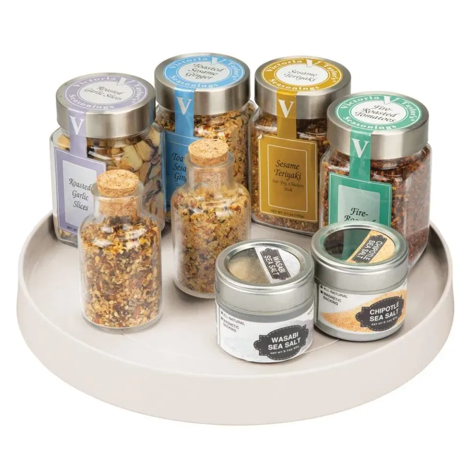 mDesign Gewürzregal drehbar rund creme BPA-frei