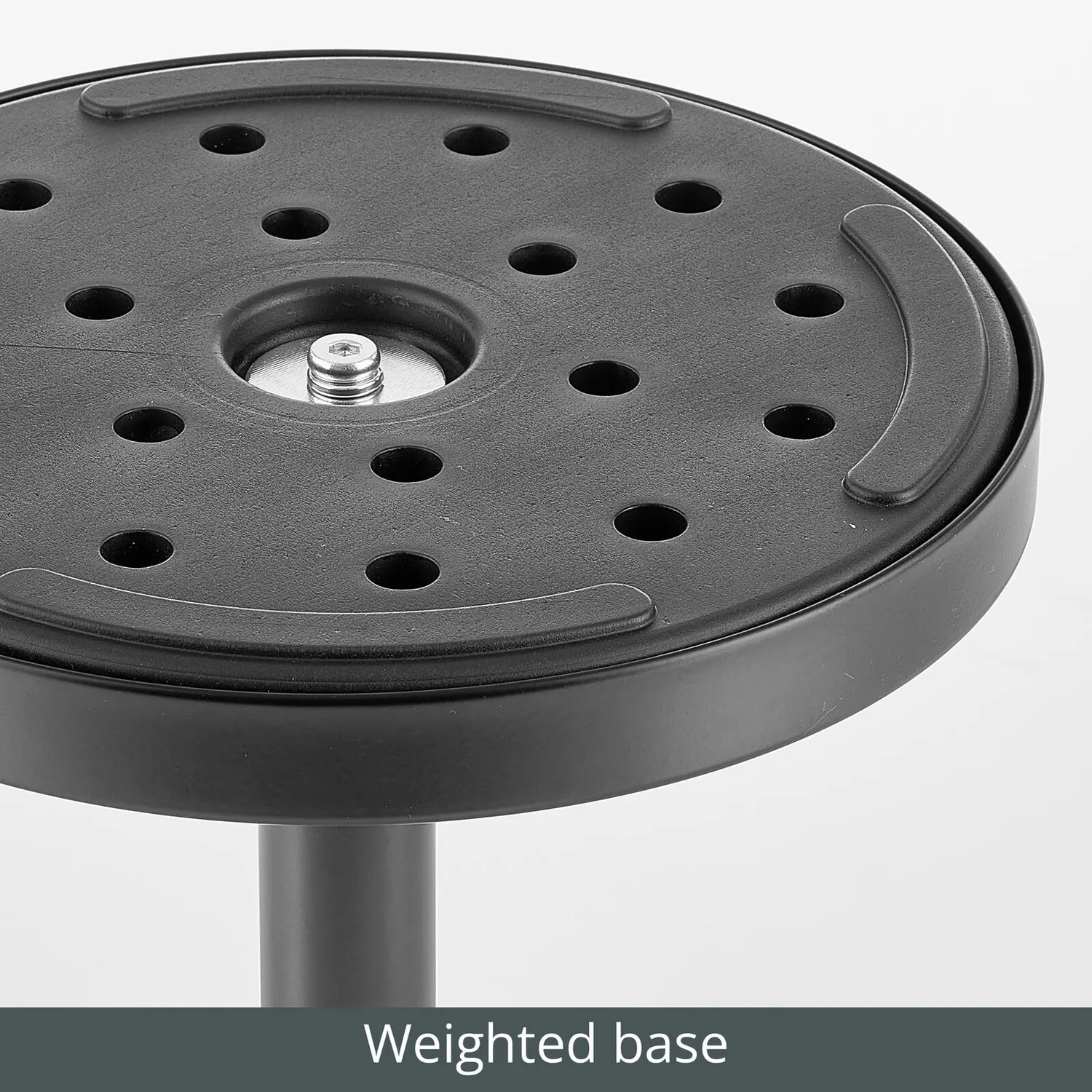 mDesign Beistelltisch Metall Glas 24,1 cm Mattschwarz