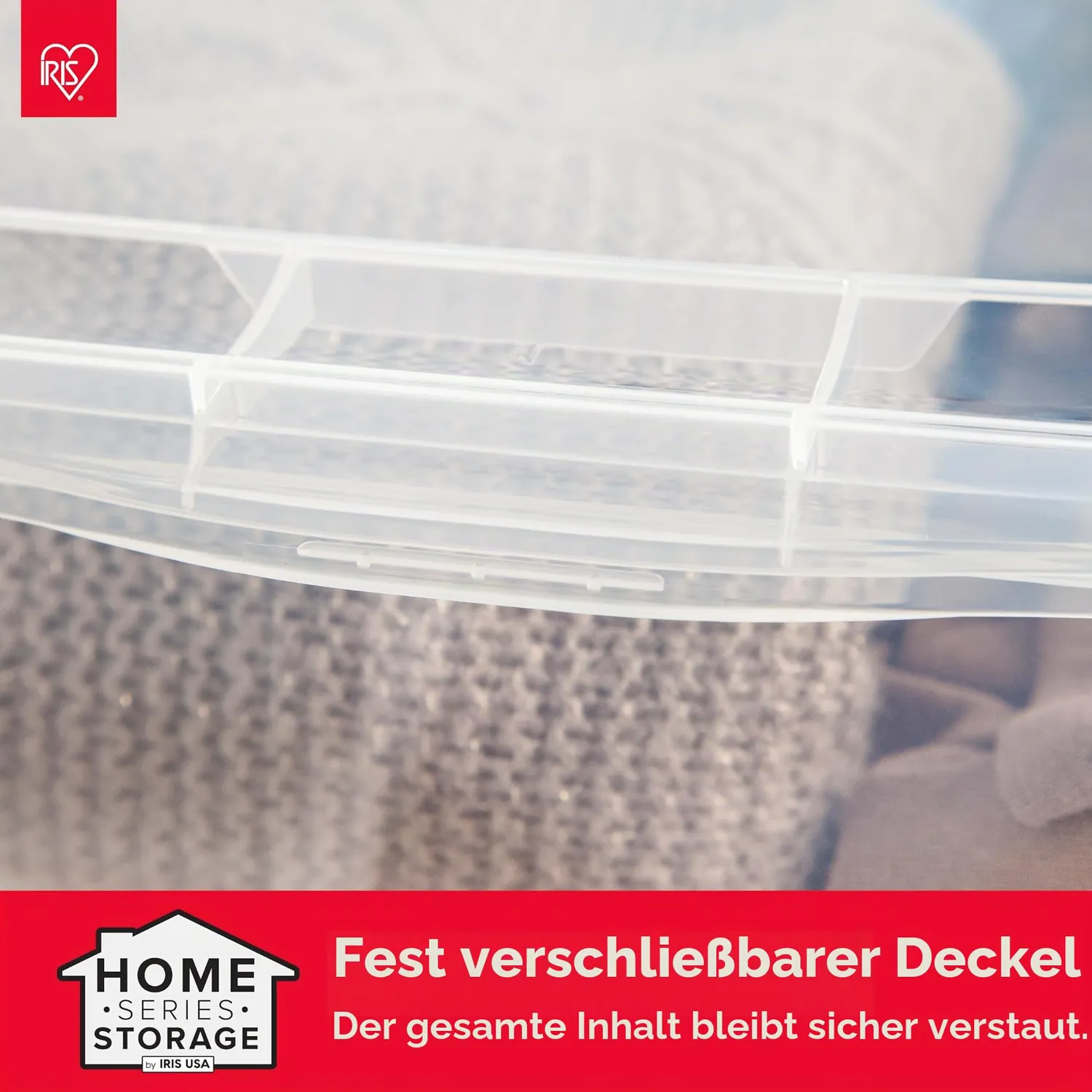 Iris Ohyama CNL-13E Aufbewahrungsbox 4x13L transparent BPA-frei